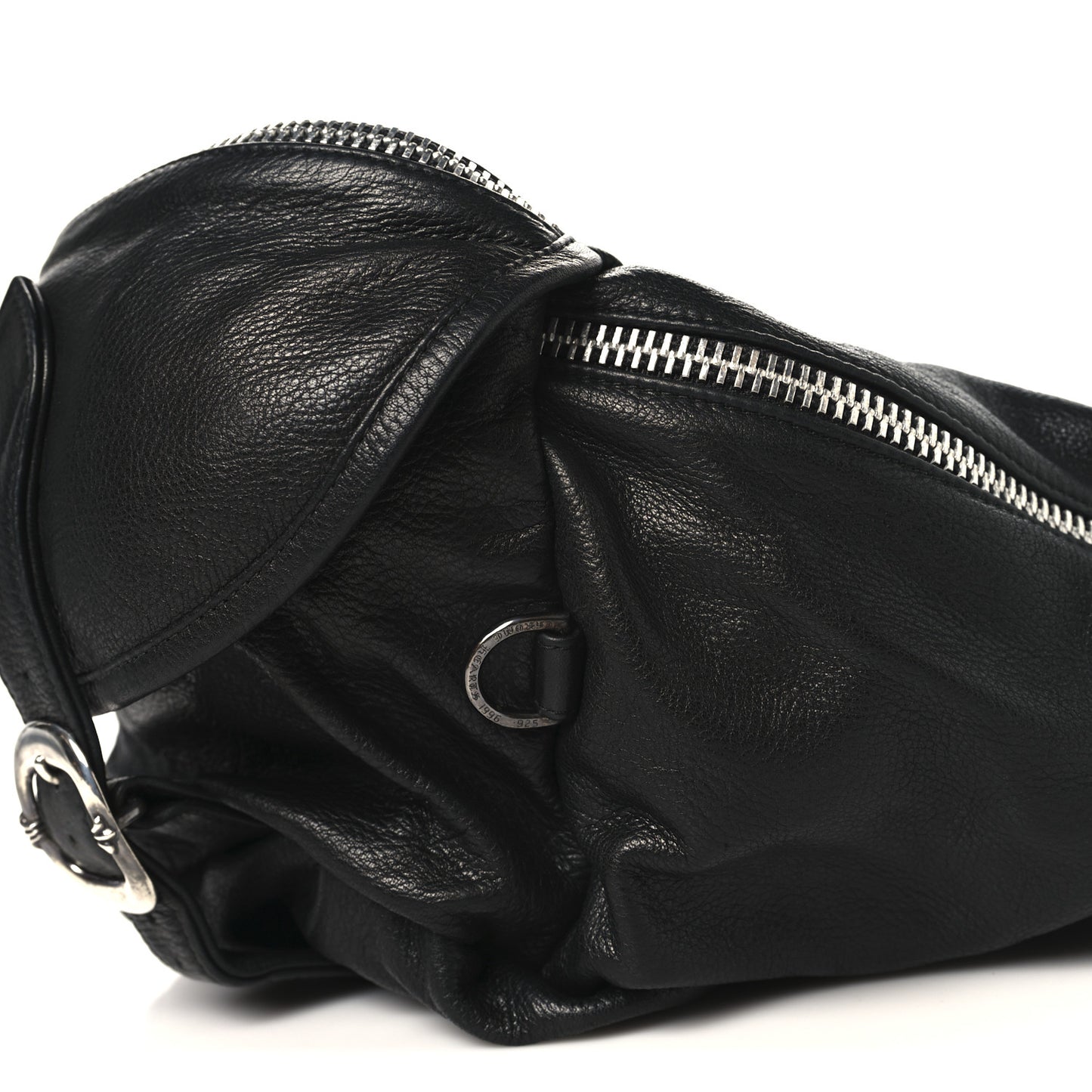 Grained Calfskin Snat Pack Gunslinger Waist Bag Black