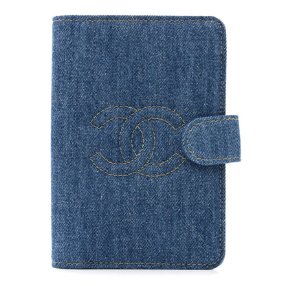 Chanel Denim Passport Holder Blue 1 of 9