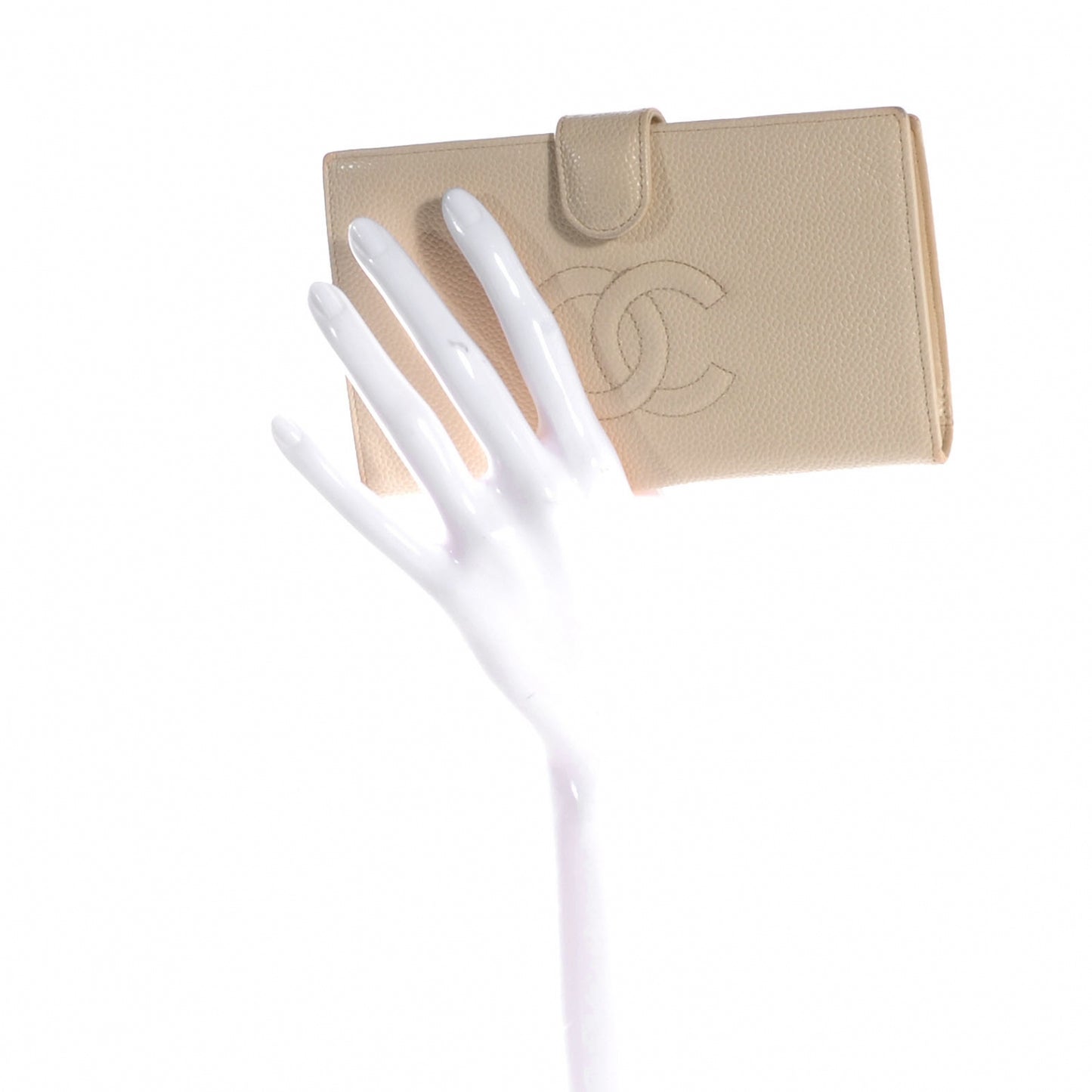 Caviar CC Wallet Beige