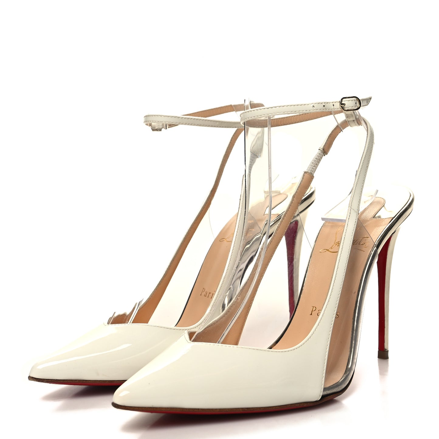 Patent PVC Optichoc 100 Pumps 37.5 White Light Gold