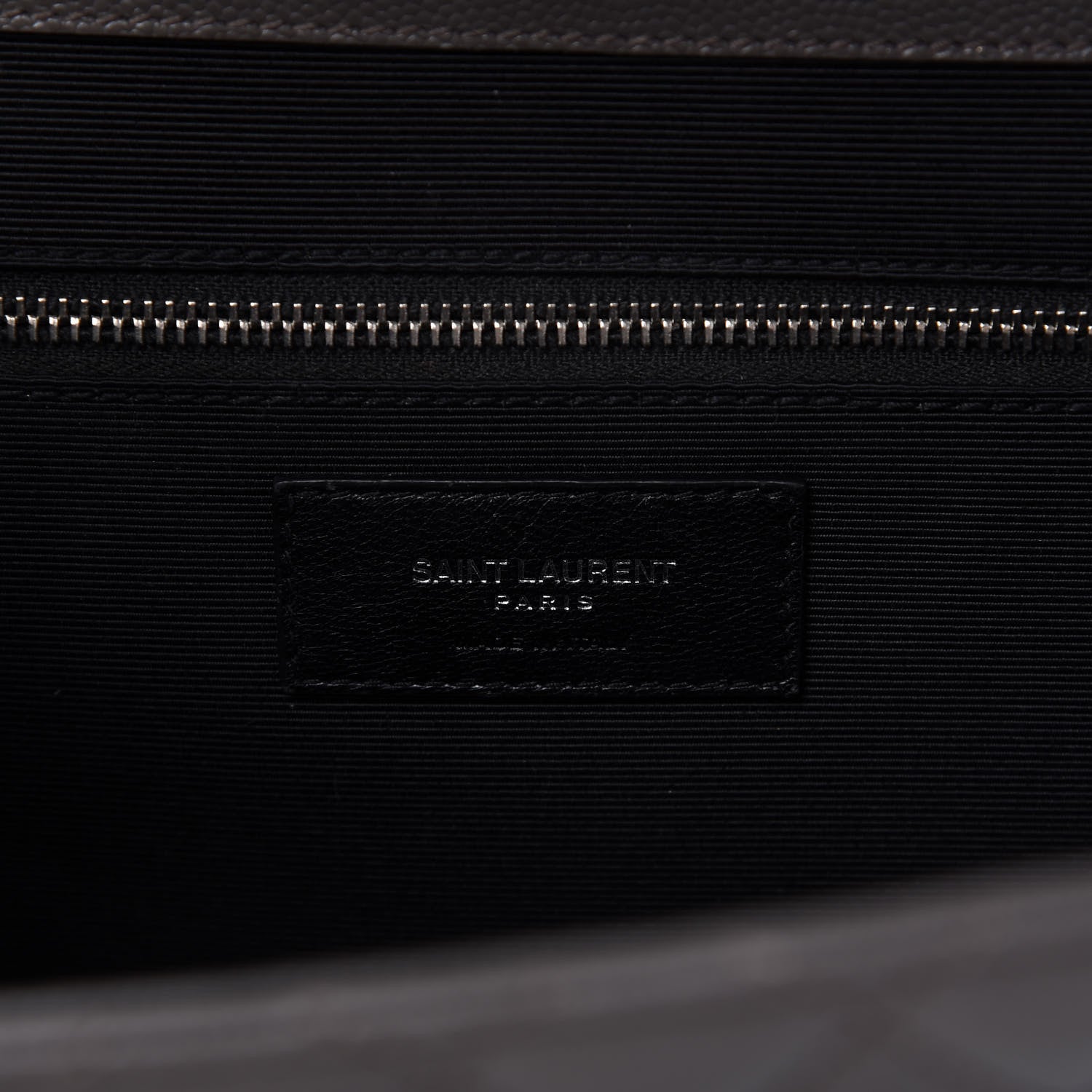 Saint Laurent Grain De Poudre Large Tri-Quilt Monogram Satchel Fog 8 of 10