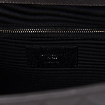 Saint Laurent Grain De Poudre Large Tri-Quilt Monogram Satchel Fog 8 of 10