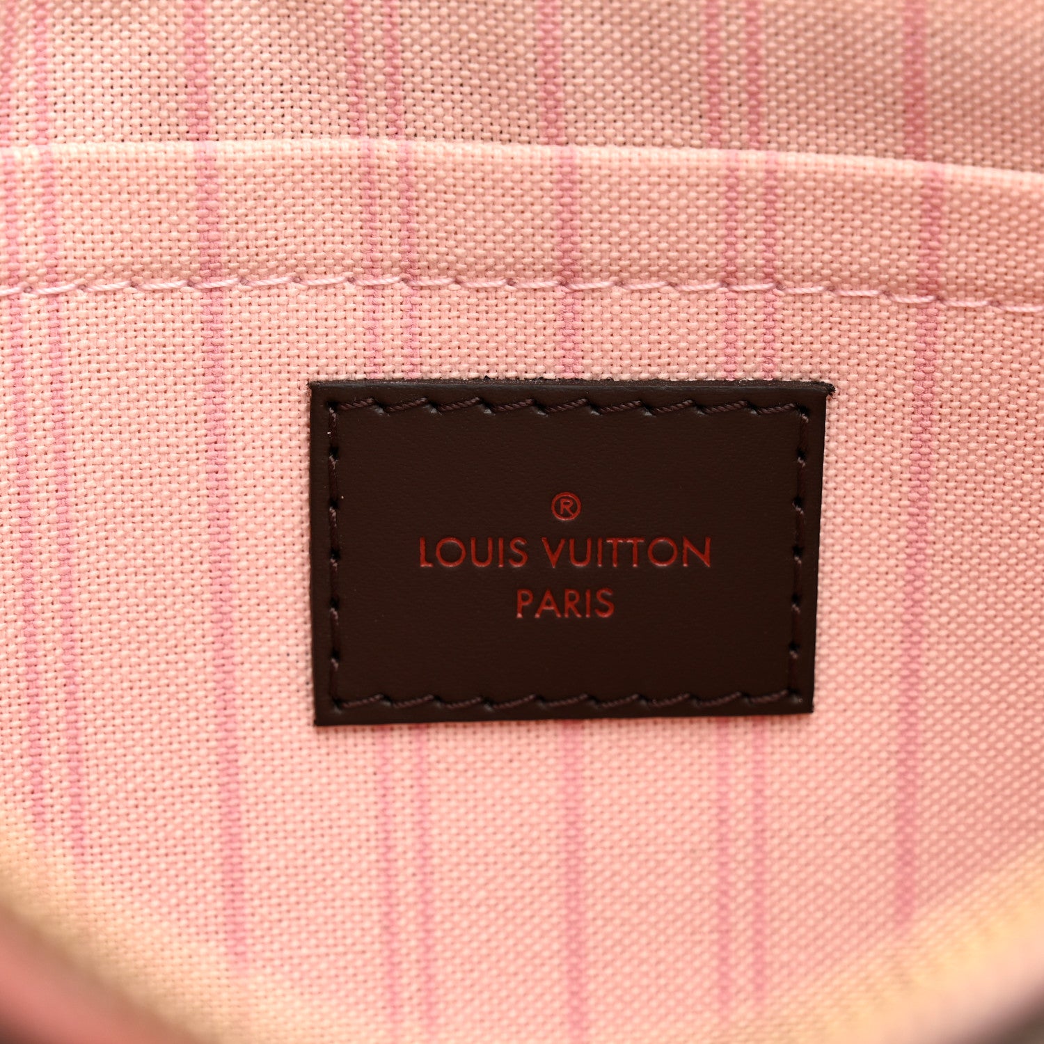 Louis Vuitton Damier Ebene Neverfull MM GM Pochette Rose Ballerine 6 of 6