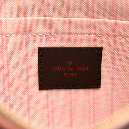 Louis Vuitton Damier Ebene Neverfull MM GM Pochette Rose Ballerine 6 of 6