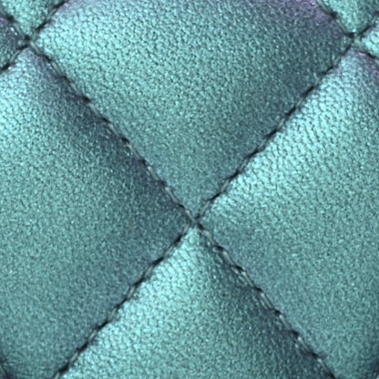 Chanel Iridescent Lambskin Quilted Mini Rectangular Flap Turquoise 8 of 10
