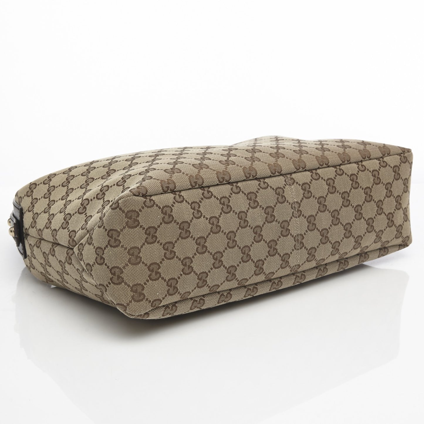 Monogram Medium Horsebit Chain Hobo Dark Brown