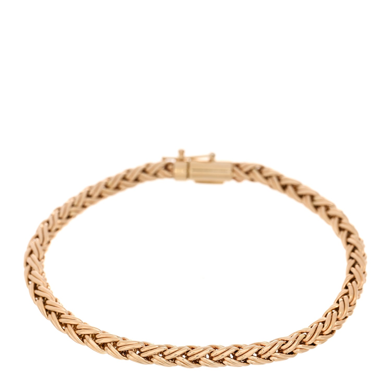 Tiffany 14K Rose Gold Wheat Chain Bracelet 1 of 4