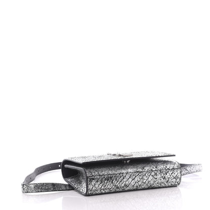 Saint Laurent Metallic Calfskin Monogram Kate Belt Bag Silver 3 of 11