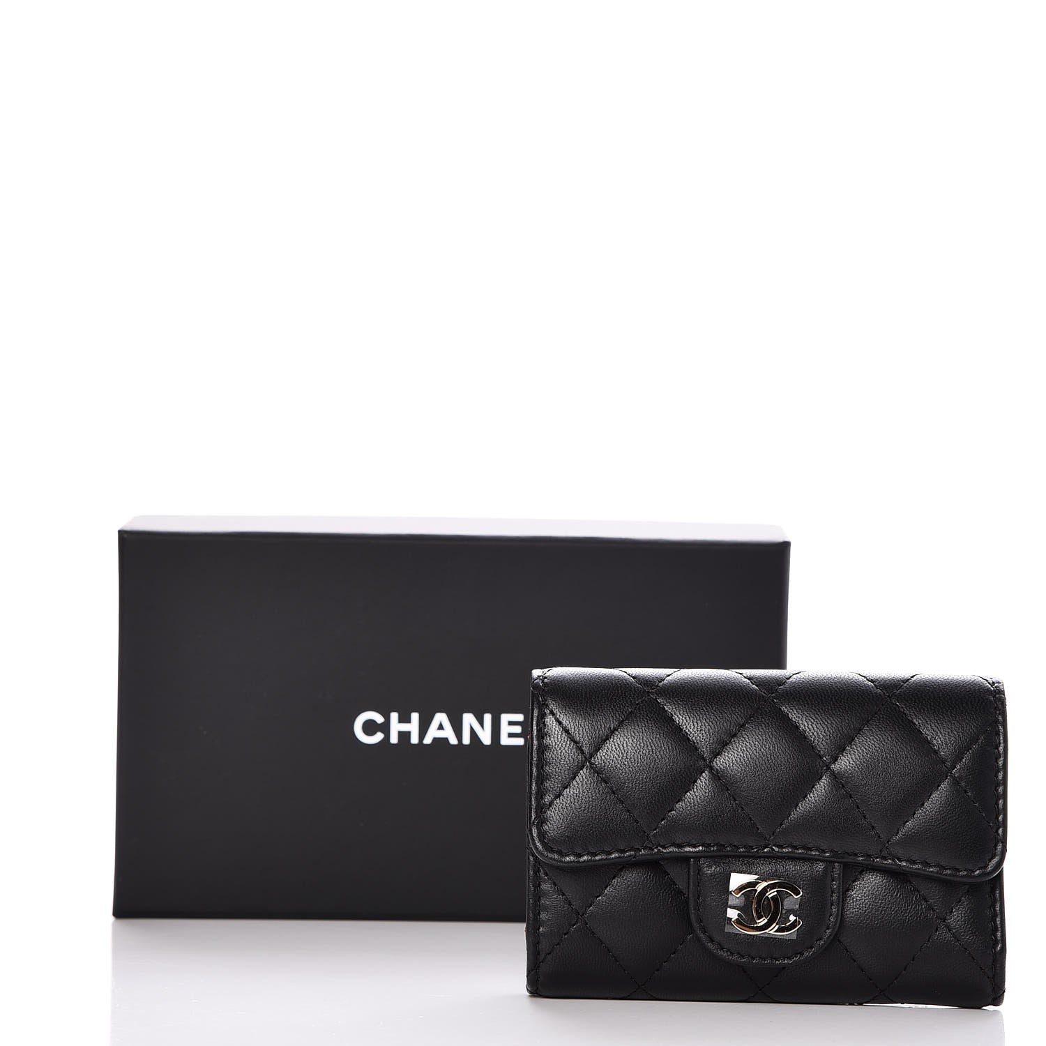 Chanel Lambskin Quilted 4 Key Holder Black 9 of 9