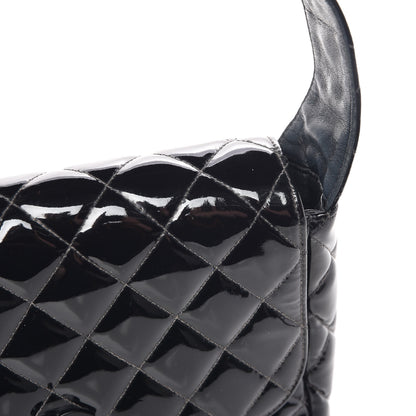 Chanel Patent Quilted Shoulder Flap Bag Black 20 of 21