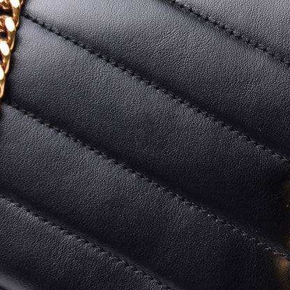 Saint Laurent Calfskin Y Quilted Monogram Medium Loulou Chain Satchel Black 10 of 11