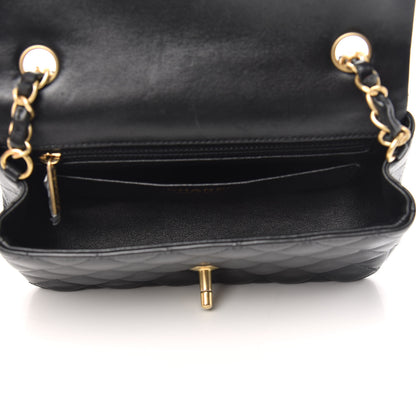 Chanel Lambskin Quilted Mini Rectangular Flap Black 5 of 16