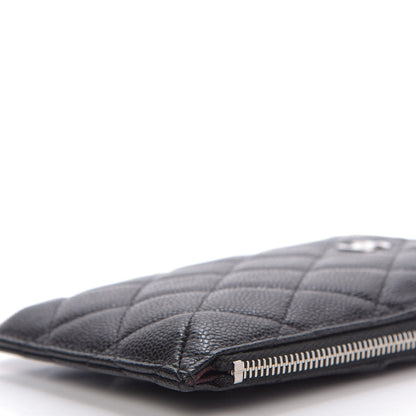 Chanel Caviar Quilted Classic Flat Wallet Pouch Black 12 of 19