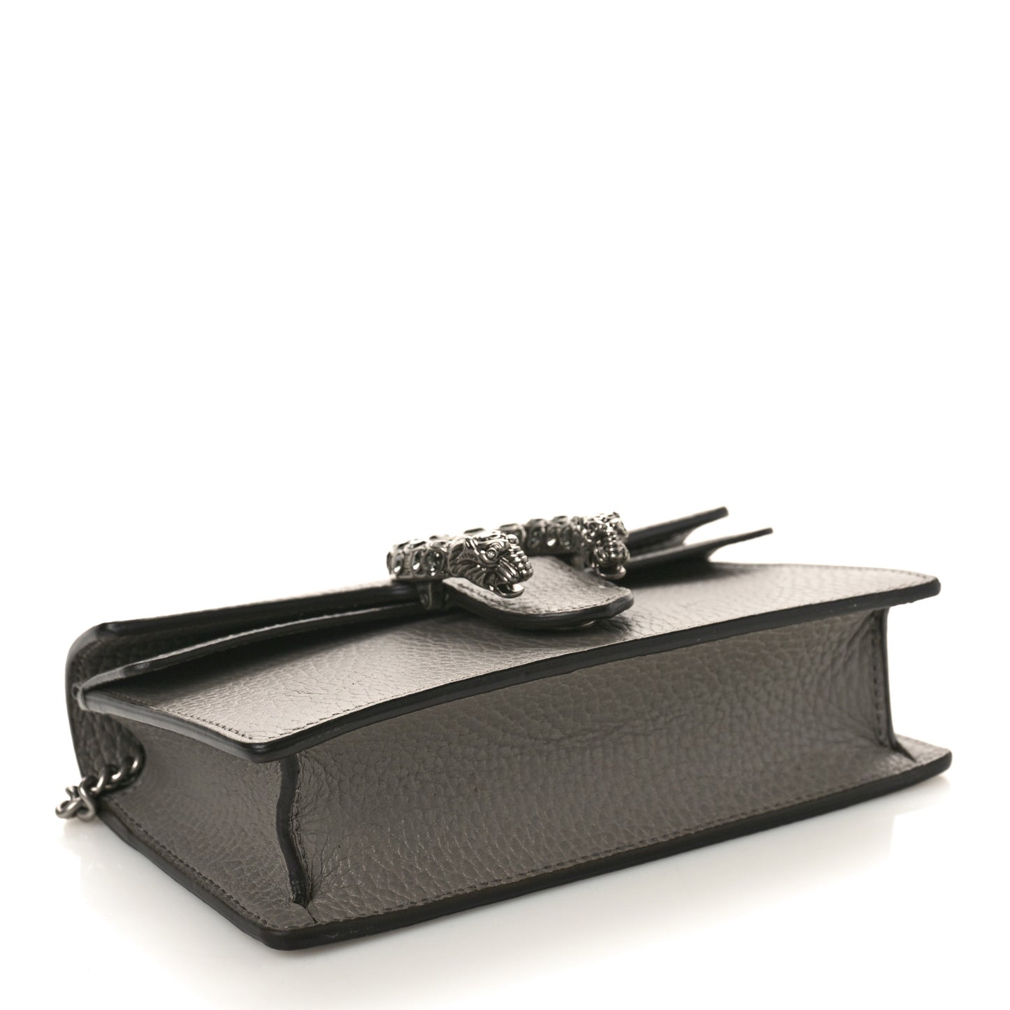 Dollar Calfskin Crystal Super Mini Dionysus Shoulder Bag Dusty Grey Black Diamond