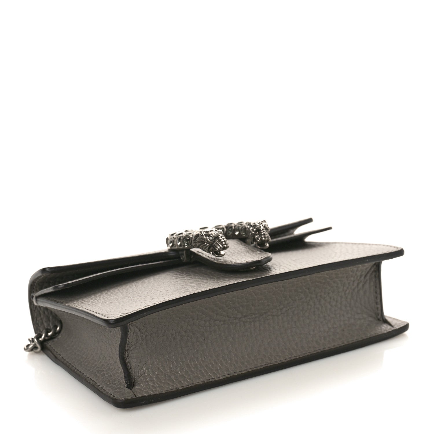 Gucci Dollar Calfskin Crystal Super Mini Dionysus Shoulder Bag Dusty Grey Black Diamond 4 of 9