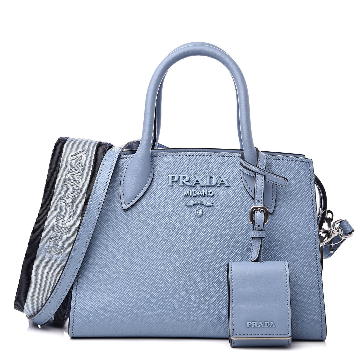 Saffiano Cuir Calfskin Mini Monochrome Top Handle Tote Astrale