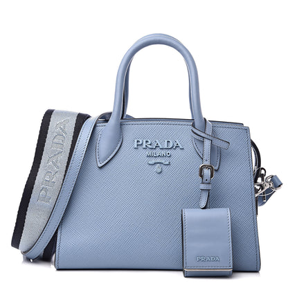 Prada Saffiano Cuir Calfskin Mini Monochrome Top Handle Tote Astrale 1 of 9