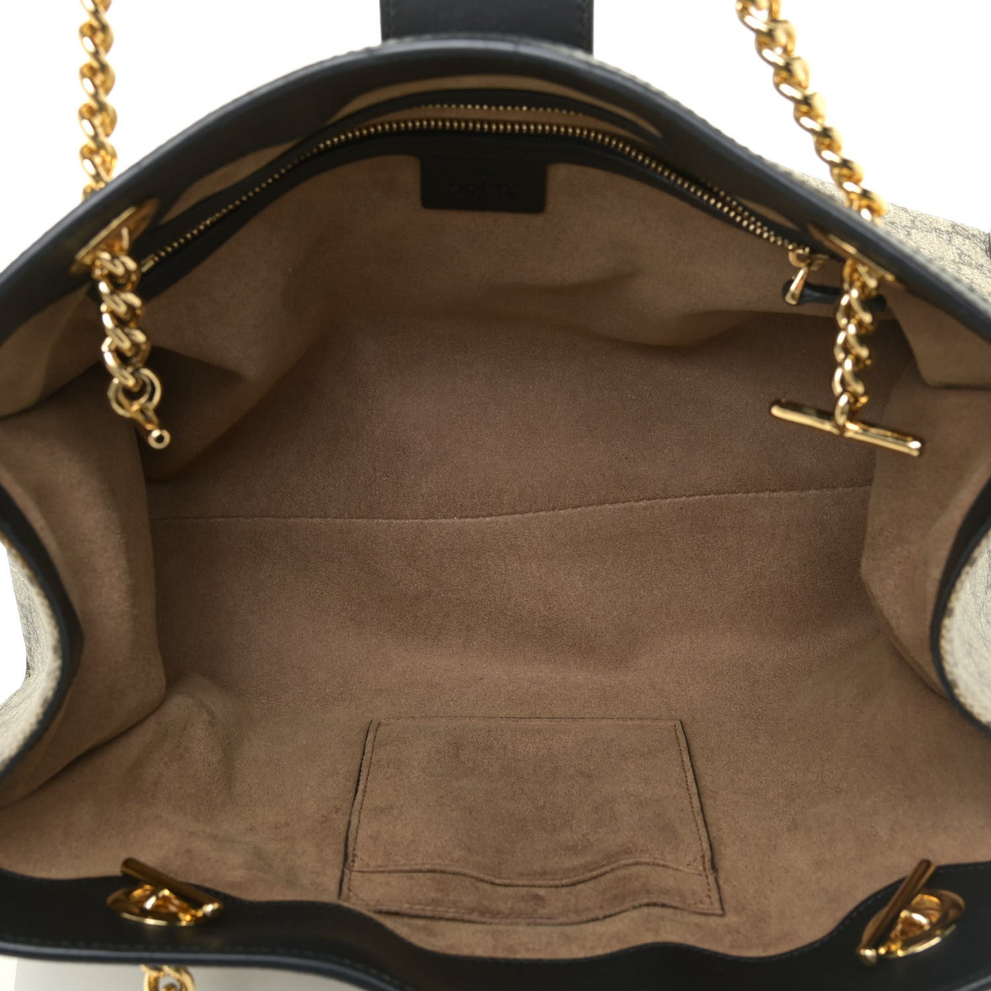 GG Supreme Monogram Medium Padlock Tote Black