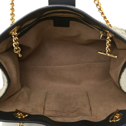 Gucci GG Supreme Monogram Medium Padlock Tote Black 5 of 10