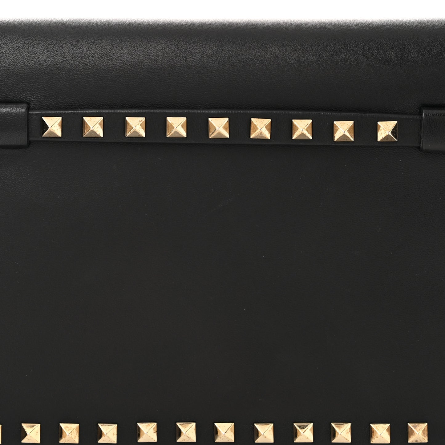 Nappa Rockstud Wristlet Clutch Black