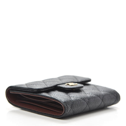 Chanel Caviar Quilted Compact Flap Wallet Black 4 of 9