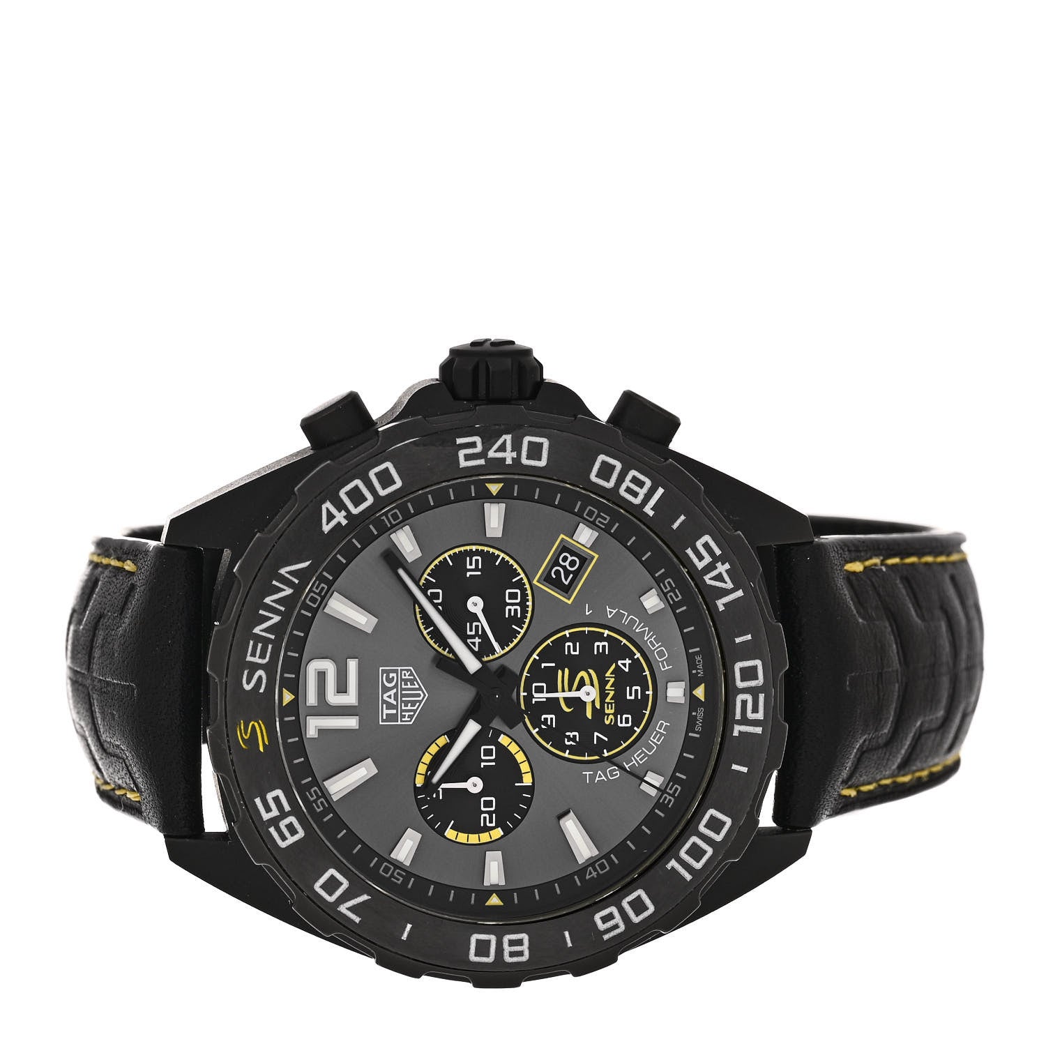 Tag Heuer DLC Stainless Steel Alligator 43mm Formula 1 Quartz Watch Grey CAZ101AJ 2 of 4