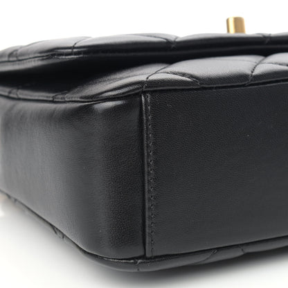 Chanel Lambskin Quilted Small Side Note Flap Black 8 of 9