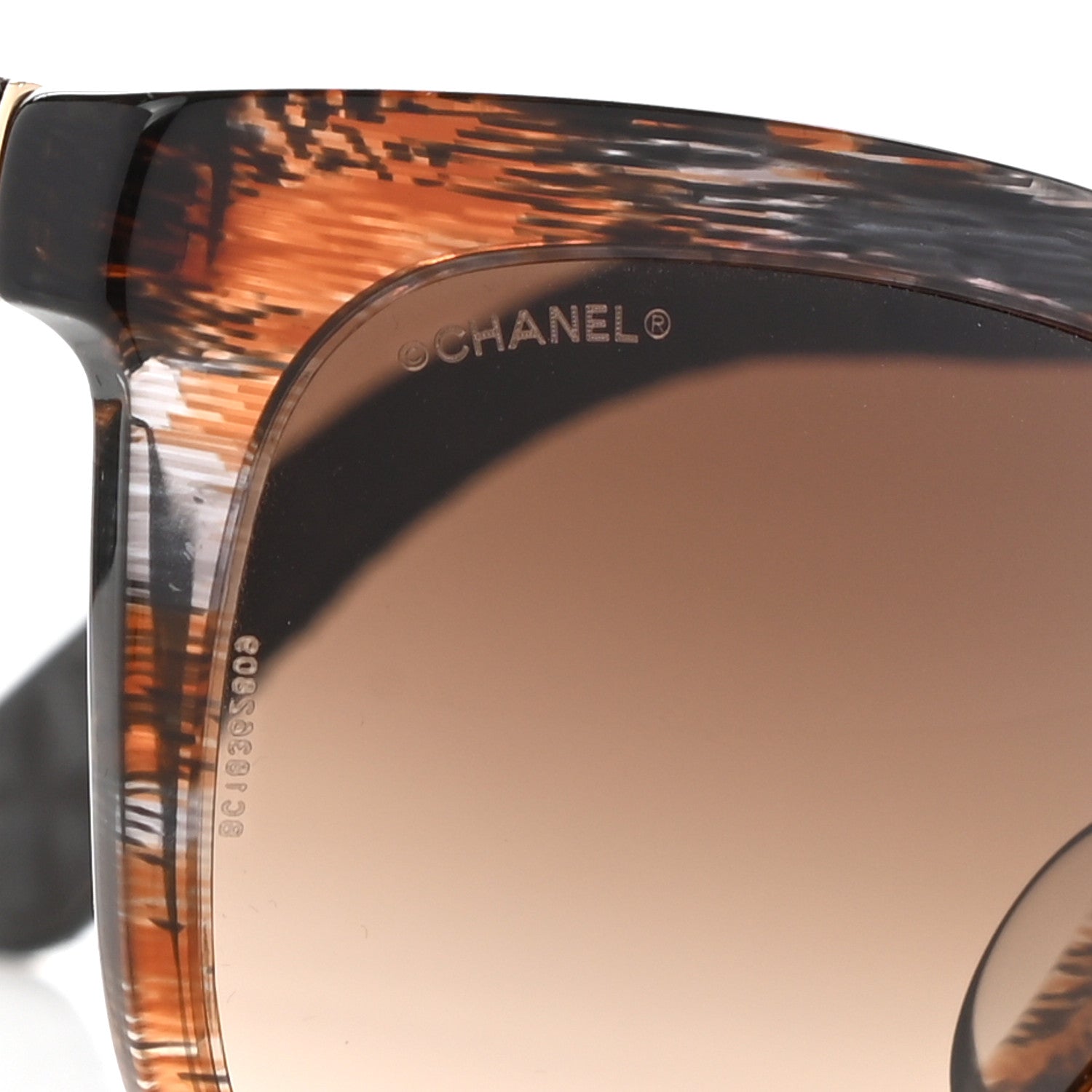 Chanel Acetate Denim Quilted CC Sunglasses 5343-A Brown 7 of 8