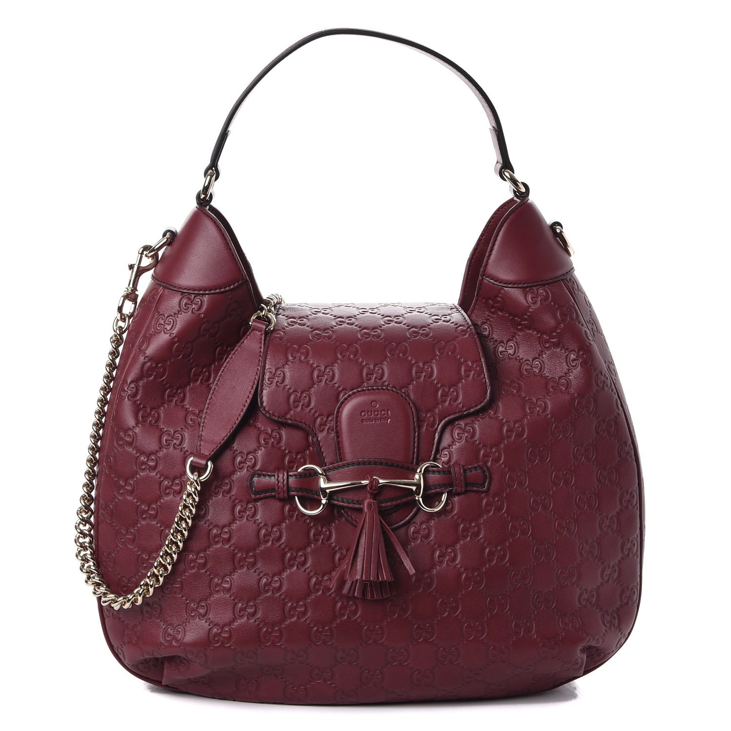 Soft Guccissima Medium Emily Hobo Classic Ruby