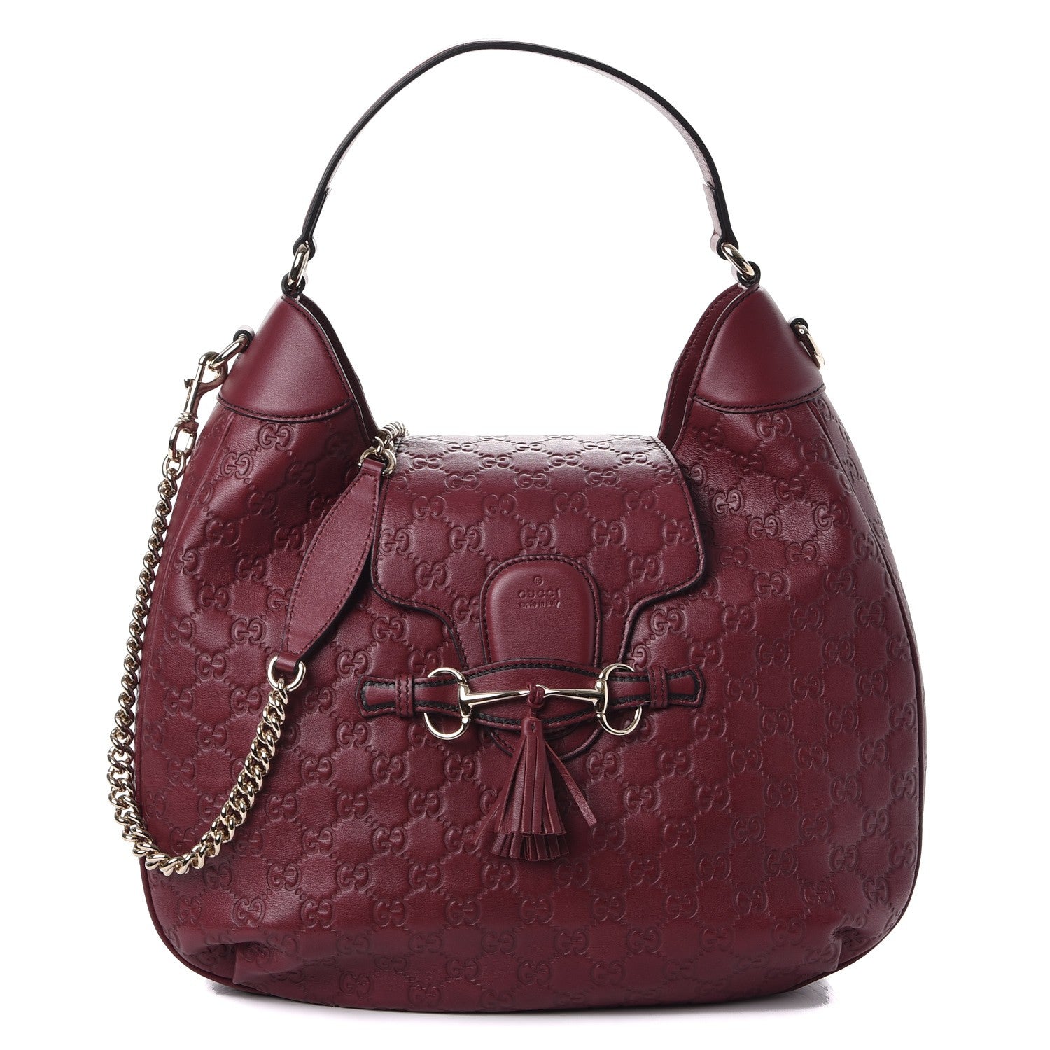 Gucci Soft Guccissima Medium Emily Hobo Classic Ruby 1 of 9