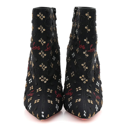 Christian Louboutin Jacquard Loubi In The Sky So Kate Booty 100 Ankle Boots 38 Multi Black 3 of 9