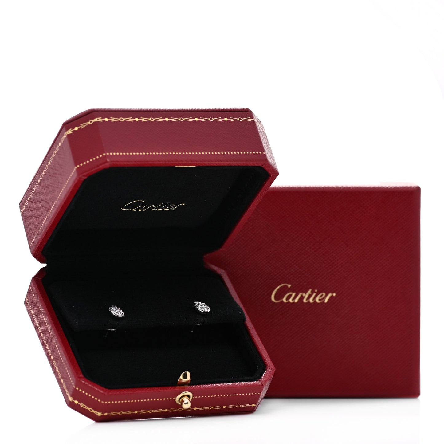 18K White Gold Diamond Etincelle De Cartier Earrings
