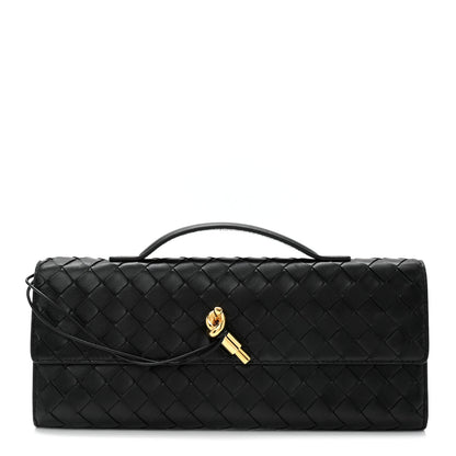 Bottega Veneta Nappa Intrecciato Long Andiamo Top Handle Clutch Black 1 of 6