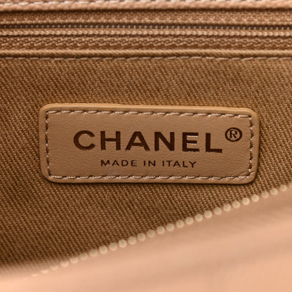 Chanel Caviar Chevron Quilted Medium Coco Handle Flap Beige 6 of 11