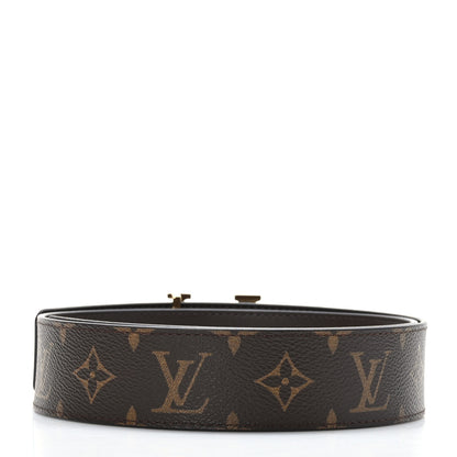 Louis Vuitton Monogram Calfskin 40mm LV Initiales Reversible Belt 80 32 Black 2 of 5