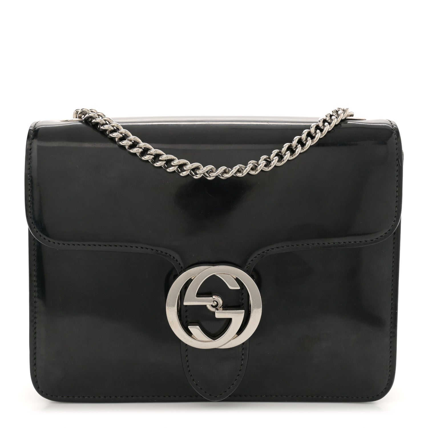 Gucci Shade Lux Calfskin Small Interlocking G Shoulder Bag Black 1 of 16