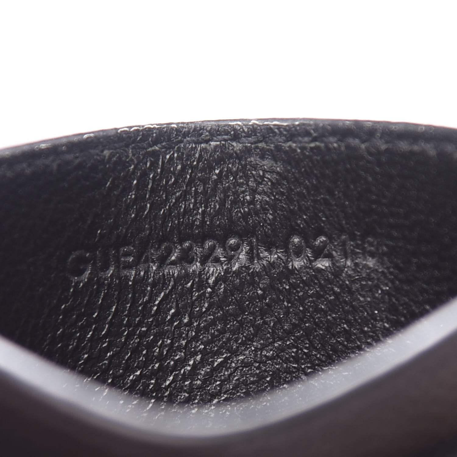 Saint Laurent Grain De Poudre Matelasse Chevron Monogram Credit Card Case Black 6 of 9