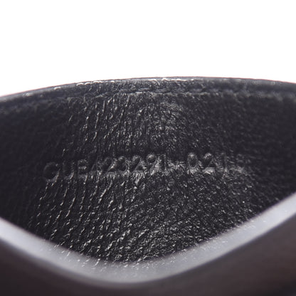 Saint Laurent Grain De Poudre Matelasse Chevron Monogram Credit Card Case Black 6 of 9