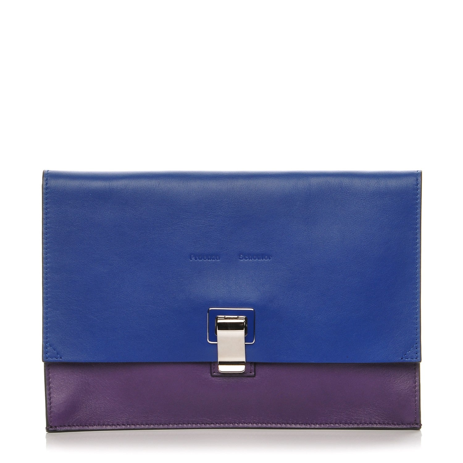 Proenza Schouler Lambskin Small Lunch Bag Clutch Royal Blue Veruca Salt 1 of 8