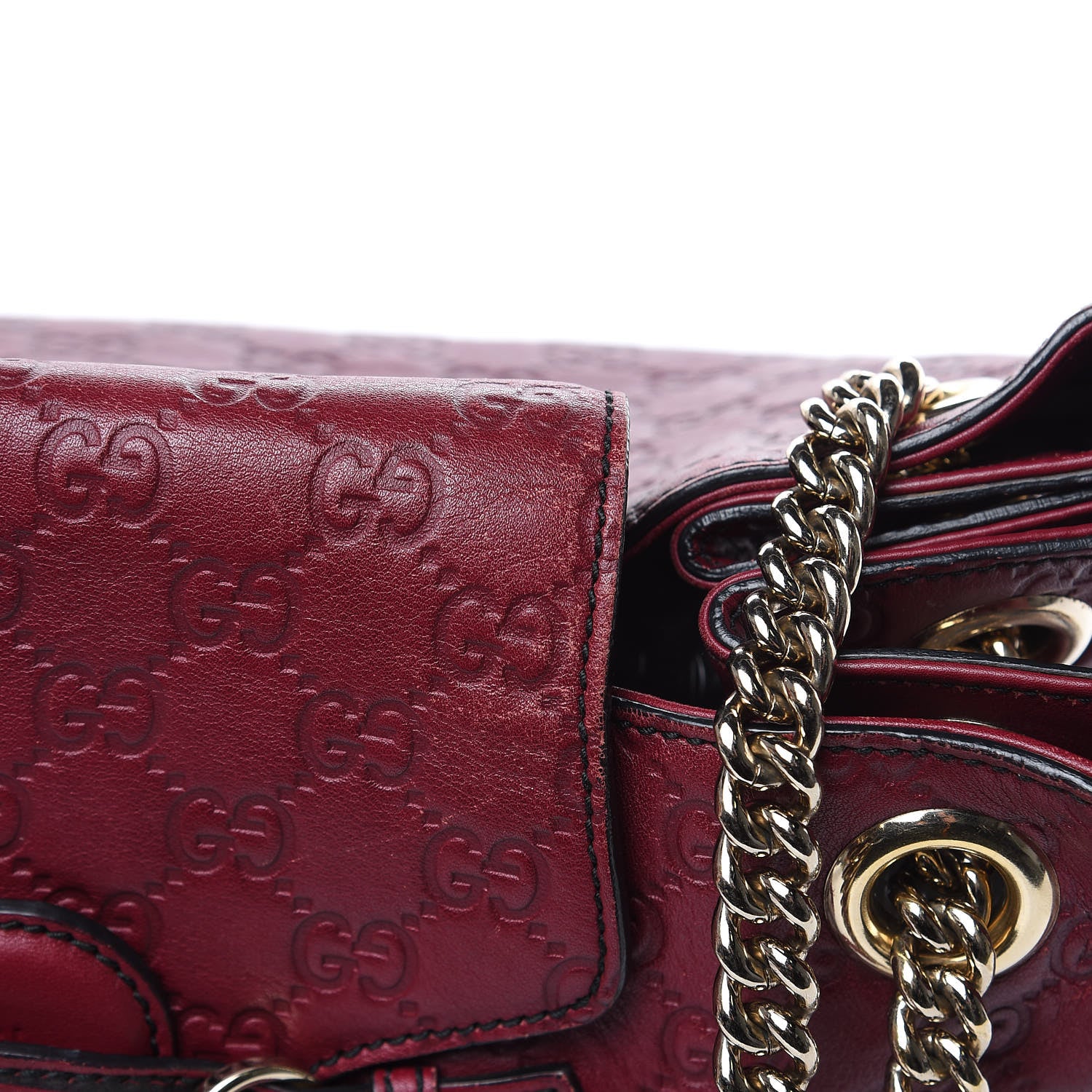Gucci Soft Guccissima Medium Emily Shoulder Bag Classic Ruby 19 of 19