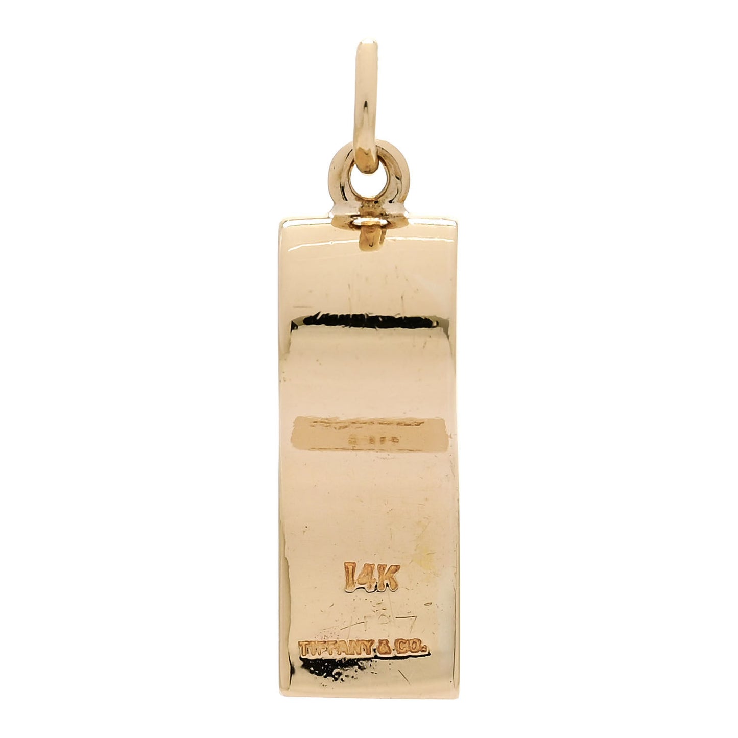 14K Yellow Gold Whistle Charm