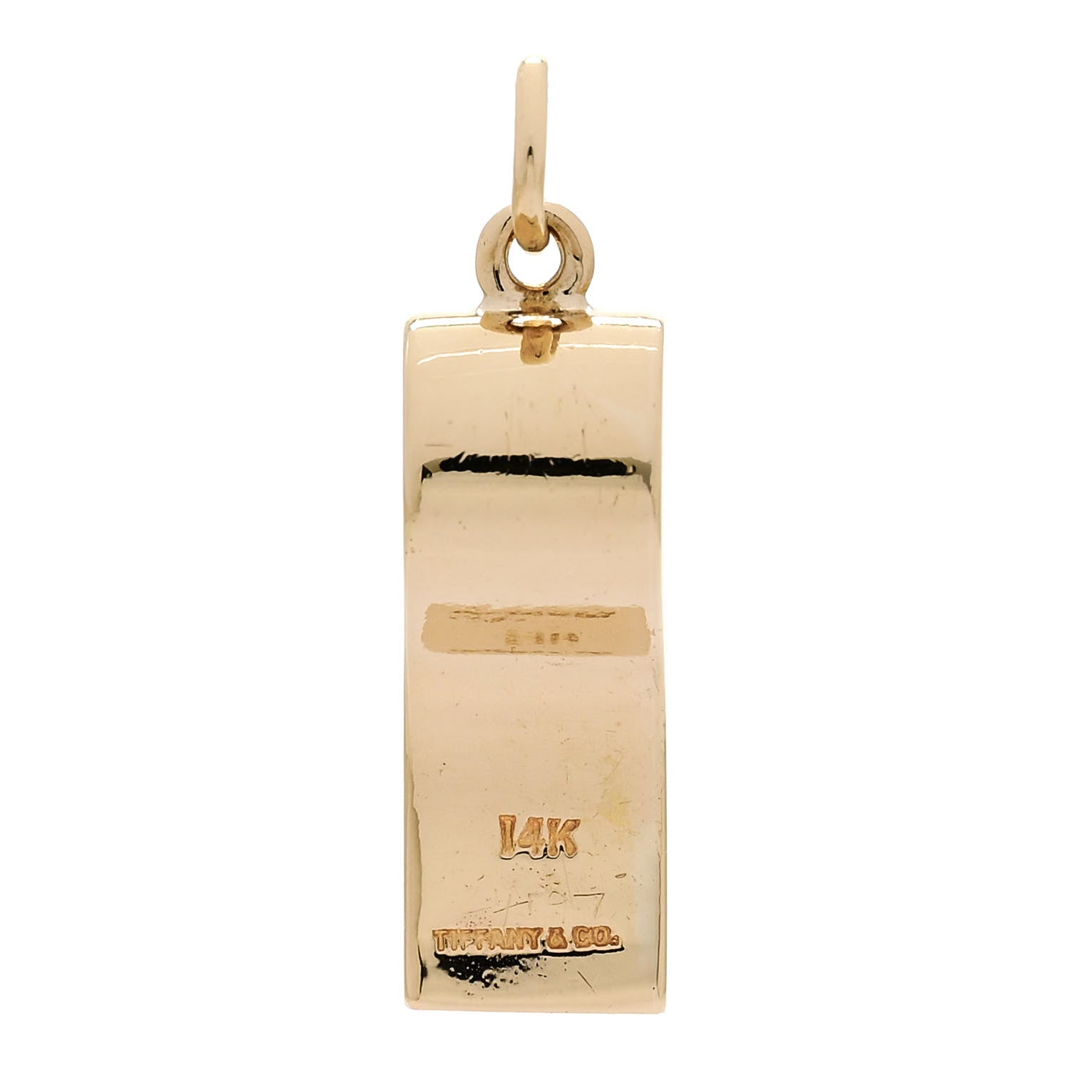 Tiffany 14K Yellow Gold Whistle Charm 4 of 5