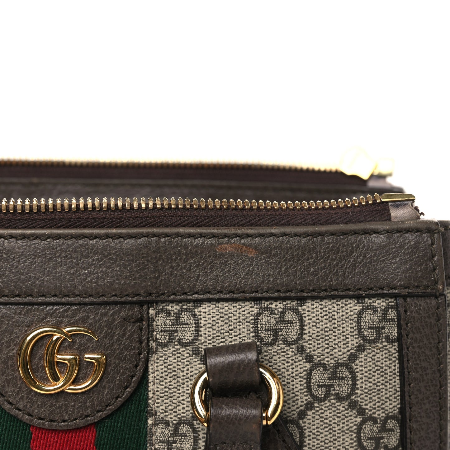 GG Supreme Monogram Small Ophidia Tote Bag Brown