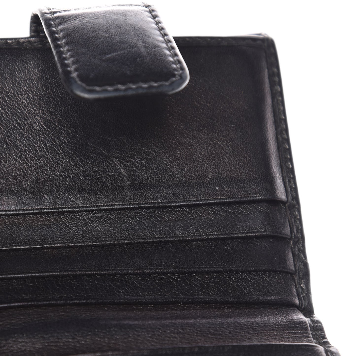 Calfskin Interlocking G French Wallet Black