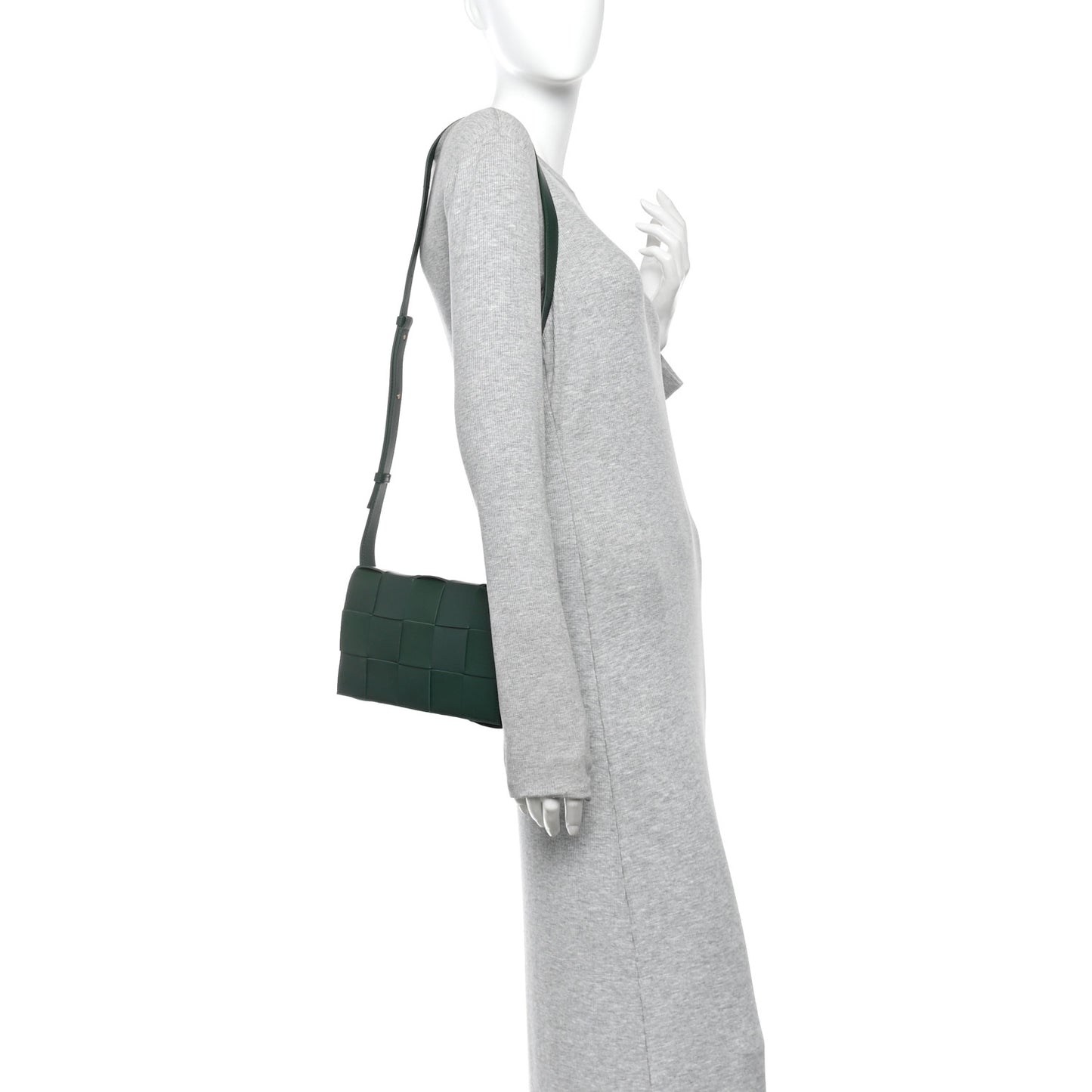 Lambskin Maxi Intrecciato Cassette Crossbody Bag Raintree