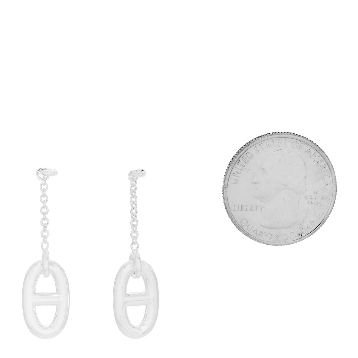Hermes Sterling Silver Farandole Drop Earrings 2 of 4