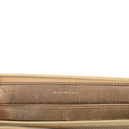 Chanel Metallic Calfskin Quilted Boy Zip Around Wallet Light Gold 7 of 8