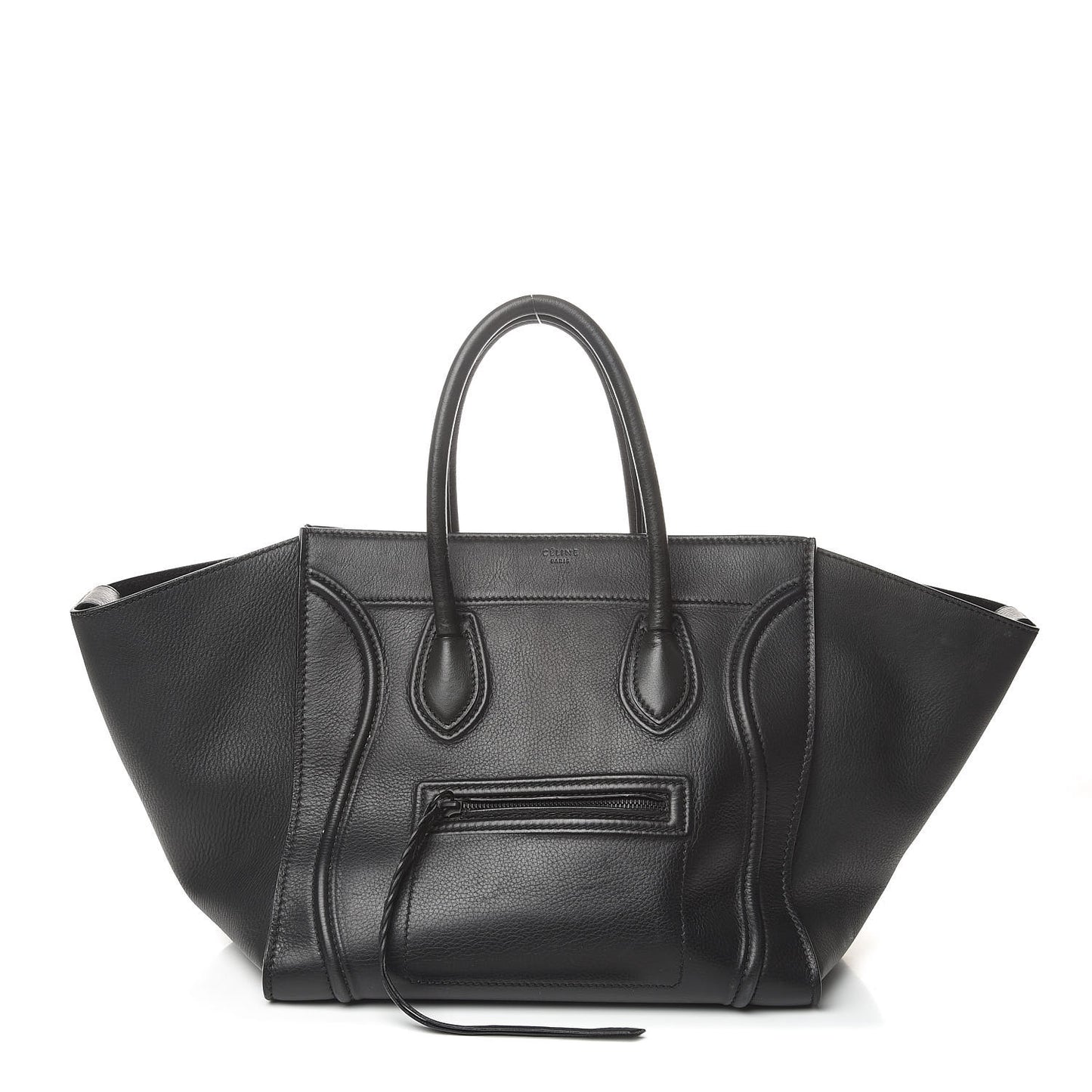 Supple Calfskin Medium Phantom Luggage Black