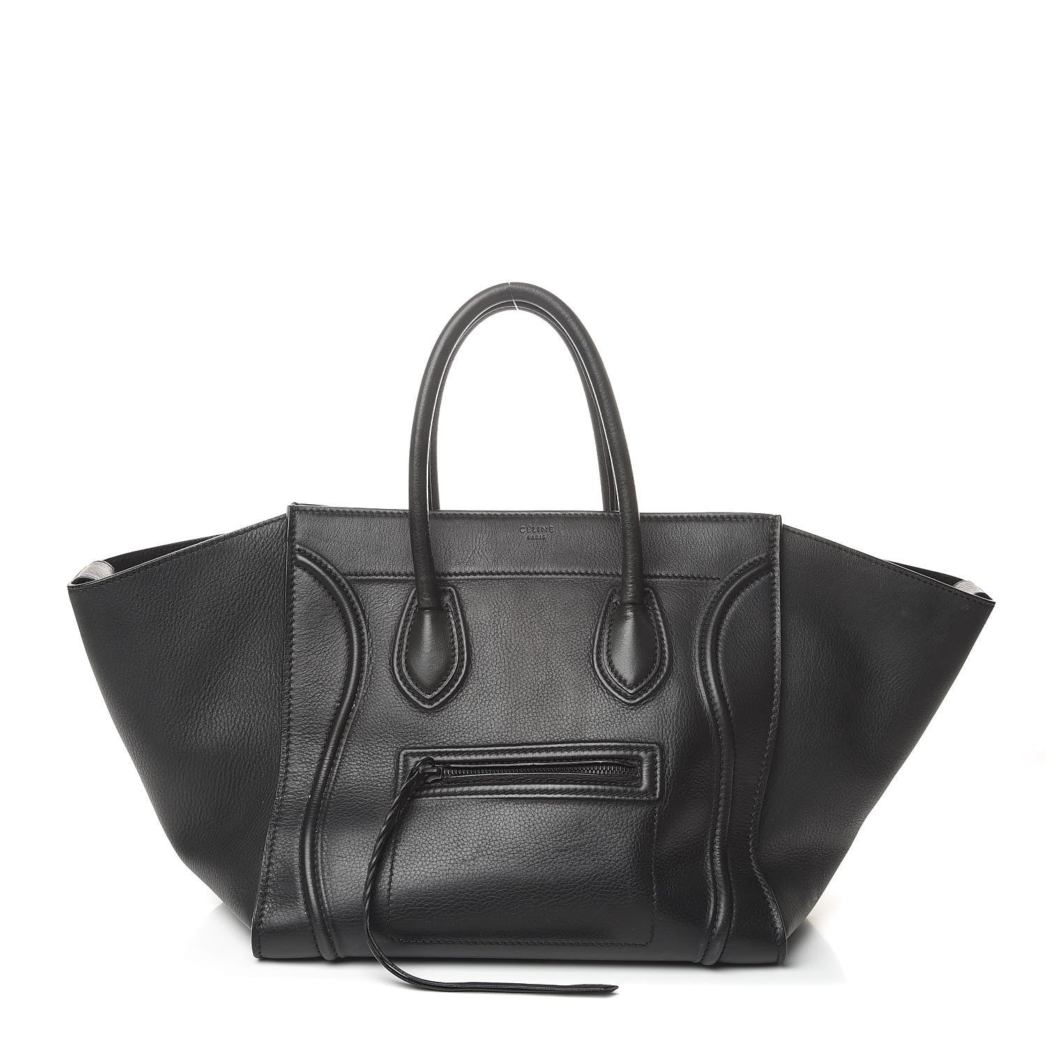 Celine Supple Calfskin Medium Phantom Luggage Black 1 of 13