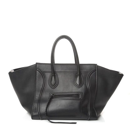 Celine Supple Calfskin Medium Phantom Luggage Black 1 of 13